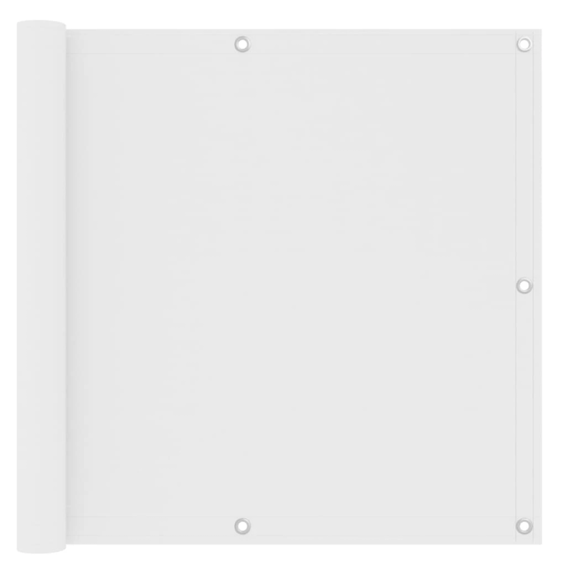 vidaXL balkona aizslietnis, 90x500 cm, balts audums