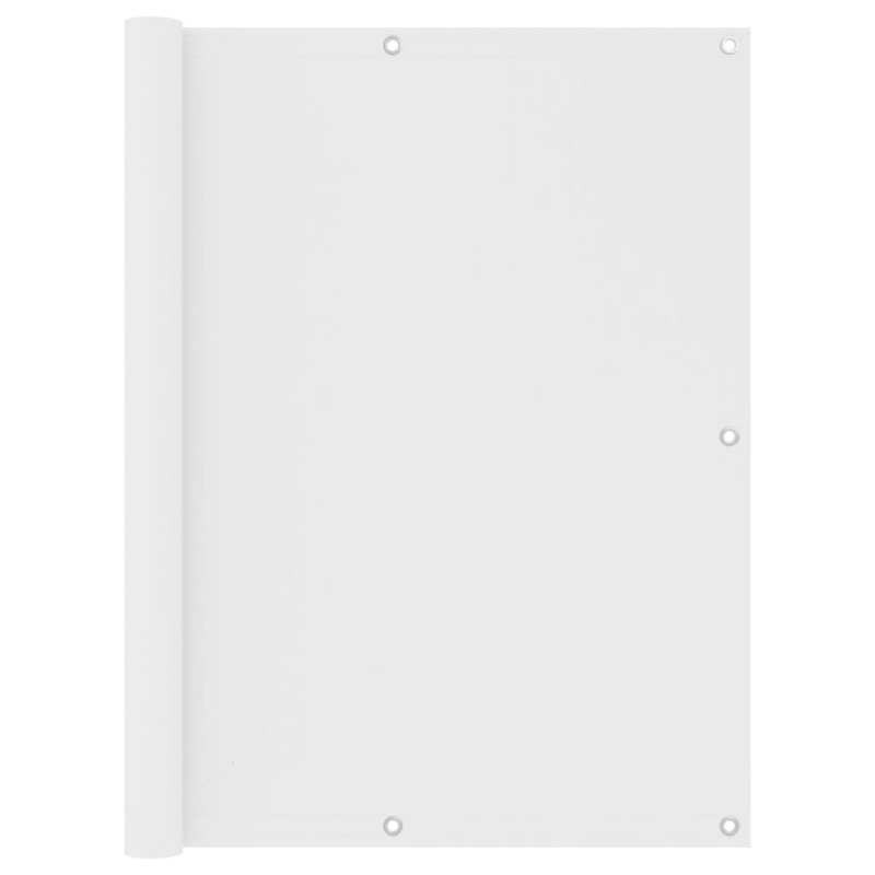 vidaXL balkona aizslietnis, 120x400 cm, balts audums