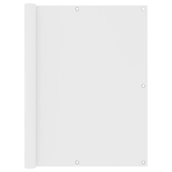 vidaXL balkona aizslietnis, 120x500 cm, balts audums