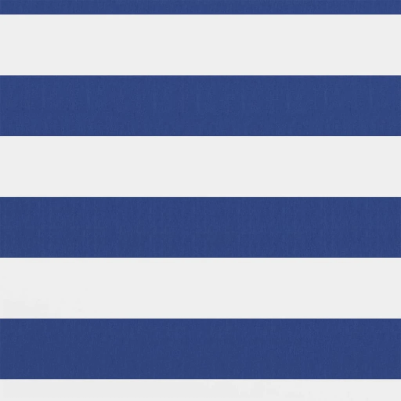 vidaXL balkona aizslietnis, 120x600 cm, balts un zils audums