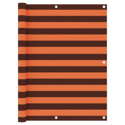 vidaXL balkona aizslietnis, 120x400cm, oranžs un brūns oksforda audums