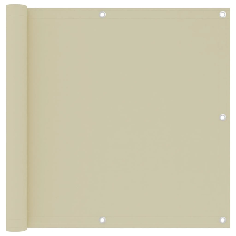 vidaXL balkona aizslietnis, 90x300 cm, krēmkrāsas audums