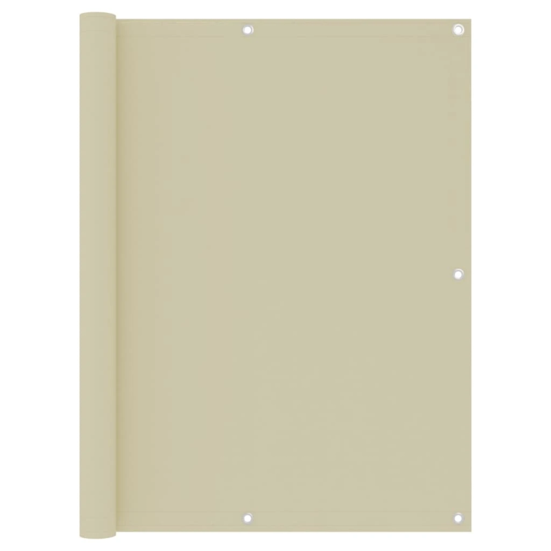 vidaXL balkona aizslietnis, 120x300 cm, krēmkrāsas audums