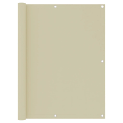 vidaXL balkona aizslietnis, 120x600 cm, krēmkrāsas oksforda audums