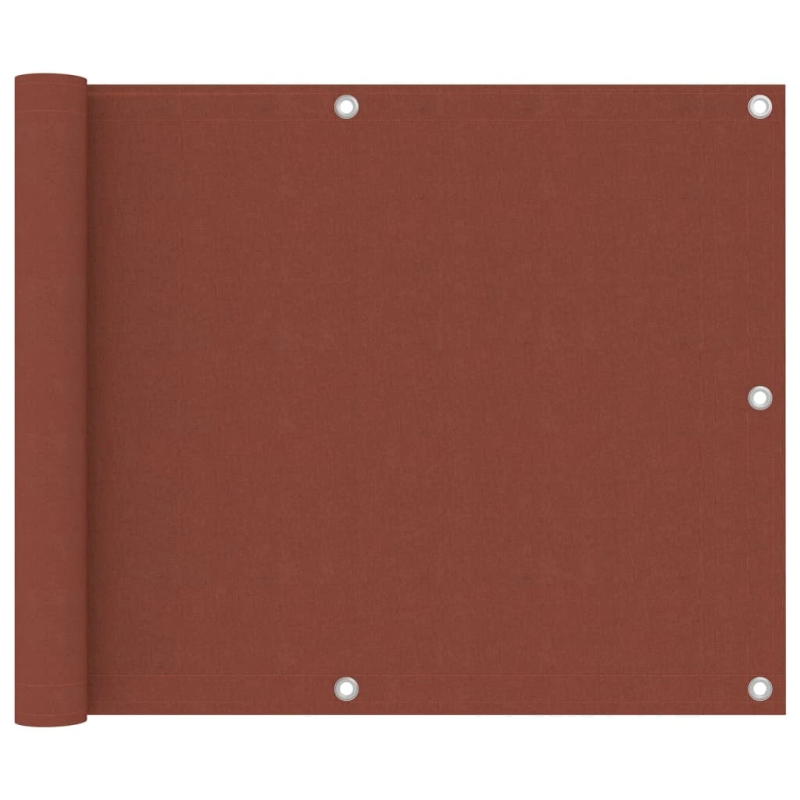 vidaXL balkona aizslietnis, 75x300 cm, sarkanbrūns oksforda audums