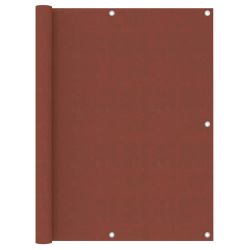 vidaXL balkona aizslietnis, 120x500 cm, sarkanbrūns audums