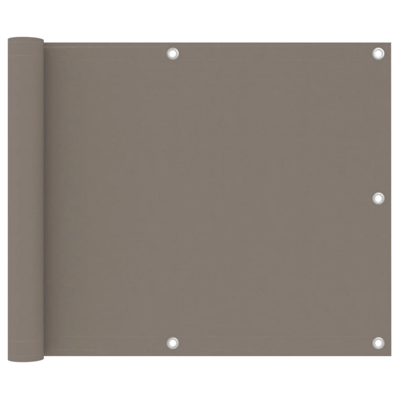 vidaXL balkona aizslietnis, 75x300 cm, pelēkbrūns audums