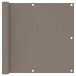 vidaXL balkona aizslietnis, 90x500 cm, pelēkbrūns oksforda audums