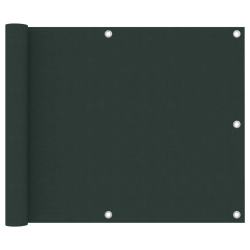 vidaXL balkona aizslietnis, 75x300 cm, tumši zaļš oksforda audums