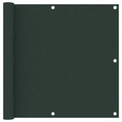 vidaXL balkona aizslietnis, 90x400 cm, tumši zaļš oksforda audums