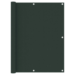 vidaXL balkona aizslietnis, 120x400 cm, tumši zaļš audums
