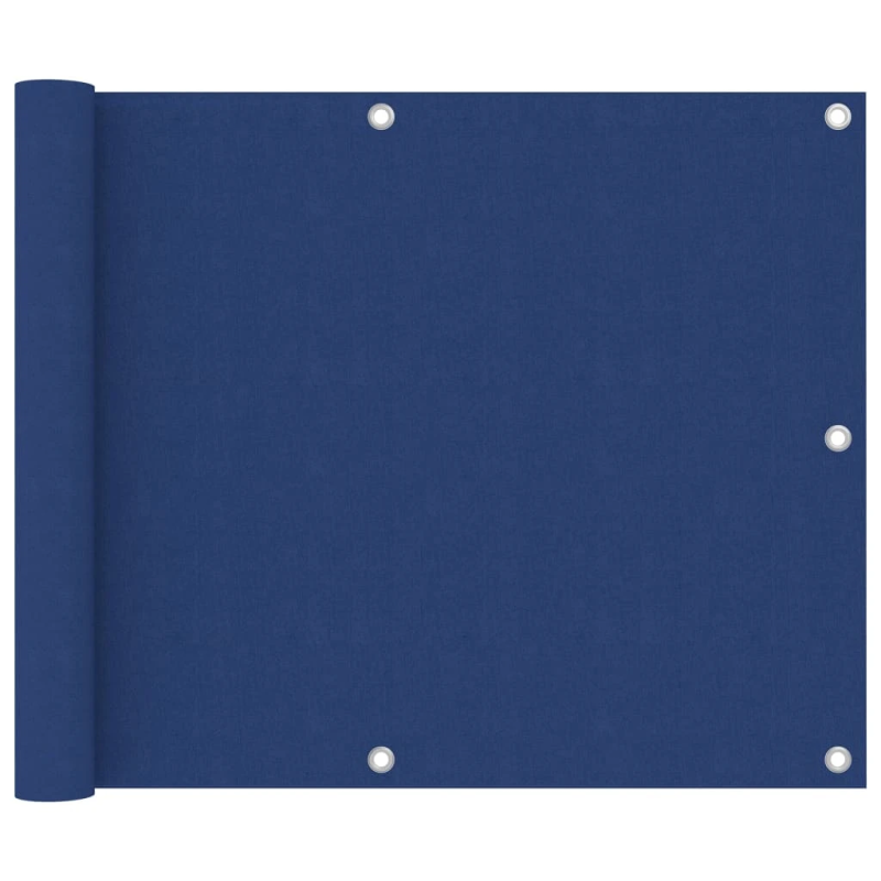 vidaXL balkona aizslietnis, 75x600 cm, zils audums