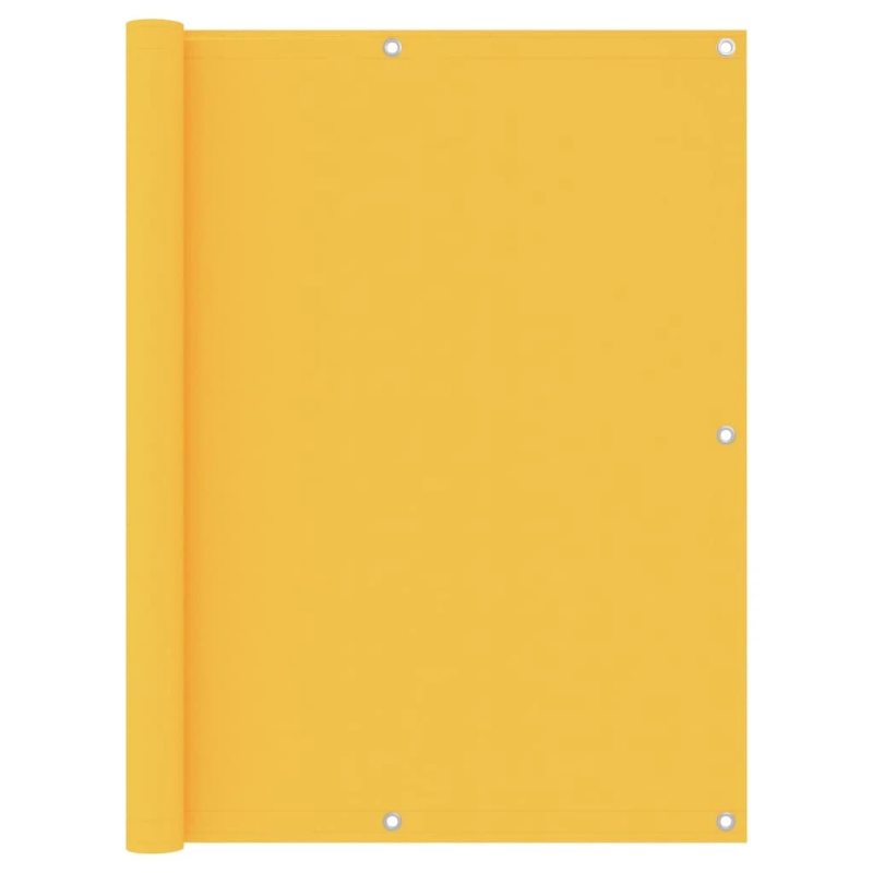 vidaXL balkona aizslietnis, 120x500 cm, dzeltens audums