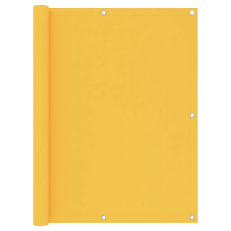 vidaXL balkona aizslietnis, 120x600 cm, dzeltens audums