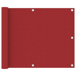 vidaXL balkona aizslietnis, 75x600 cm, sarkans audums