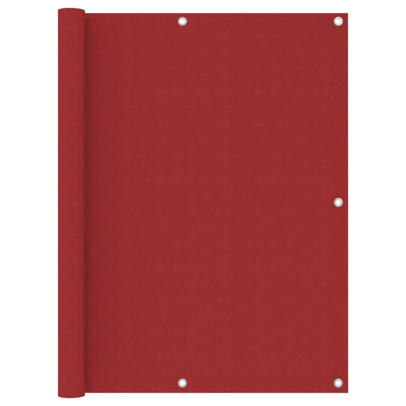 vidaXL balkona aizslietnis, 120x400 cm, sarkans audums