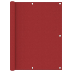 vidaXL balkona aizslietnis, 120x500 cm, sarkans audums