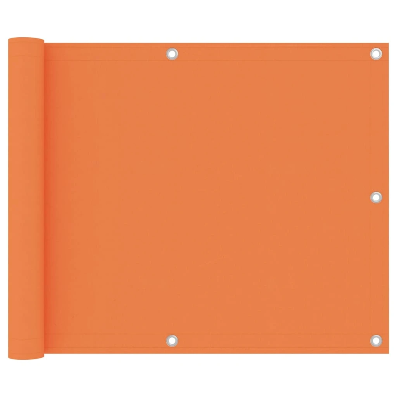 vidaXL balkona aizslietnis, 75x400 cm, oranžs audums