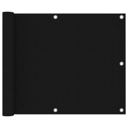 vidaXL balkona aizslietnis, 75x300 cm, melns audums