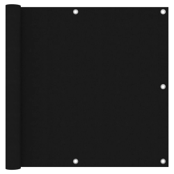 vidaXL balkona aizslietnis, 90x300 cm, melns oksforda audums