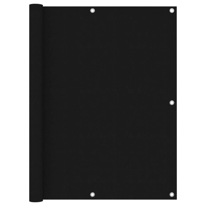 vidaXL balkona aizslietnis, 120x300 cm, melns oksforda audums