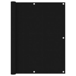 vidaXL balkona aizslietnis, 120x400 cm, melns audums