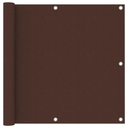 vidaXL balkona aizslietnis, 90x500 cm, brūns oksforda audums