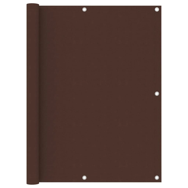 vidaXL balkona aizslietnis, 120x600 cm, brūns oksforda audums