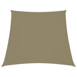 vidaXL saulessargs, 2-4x3 m, trapeces forma, bēšs oksforda audums
