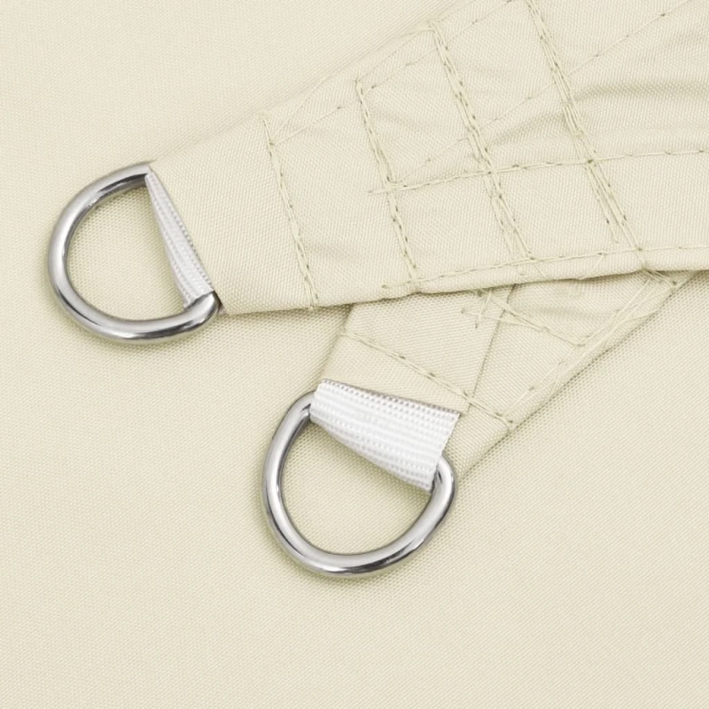 vidaXL saulessargs, 3x3x4,24 m, trijstūra, krēmkrāsas oksforda audums