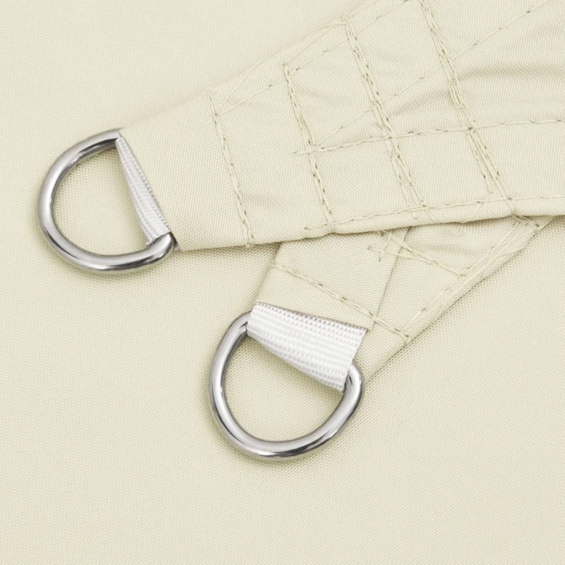 vidaXL saulessargs, 4,5x4,5x4,5 m, trijstūra, krēmkrāsas audums