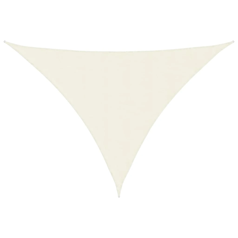 vidaXL saulessargs, 5x5x6 m, trijstūra forma, krēmkrāsas audums