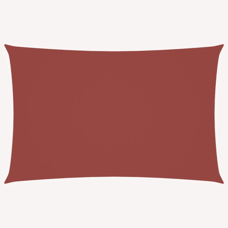 vidaXL saulessargs, taisnstūra, 6x8 m, sarkanbrūns oksforda audums