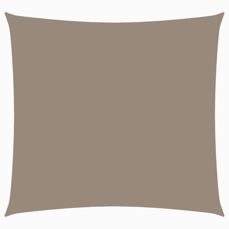 vidaXL saulessargs, 6x6 m, kvadrāta forma, pelēkbrūns oksforda audums