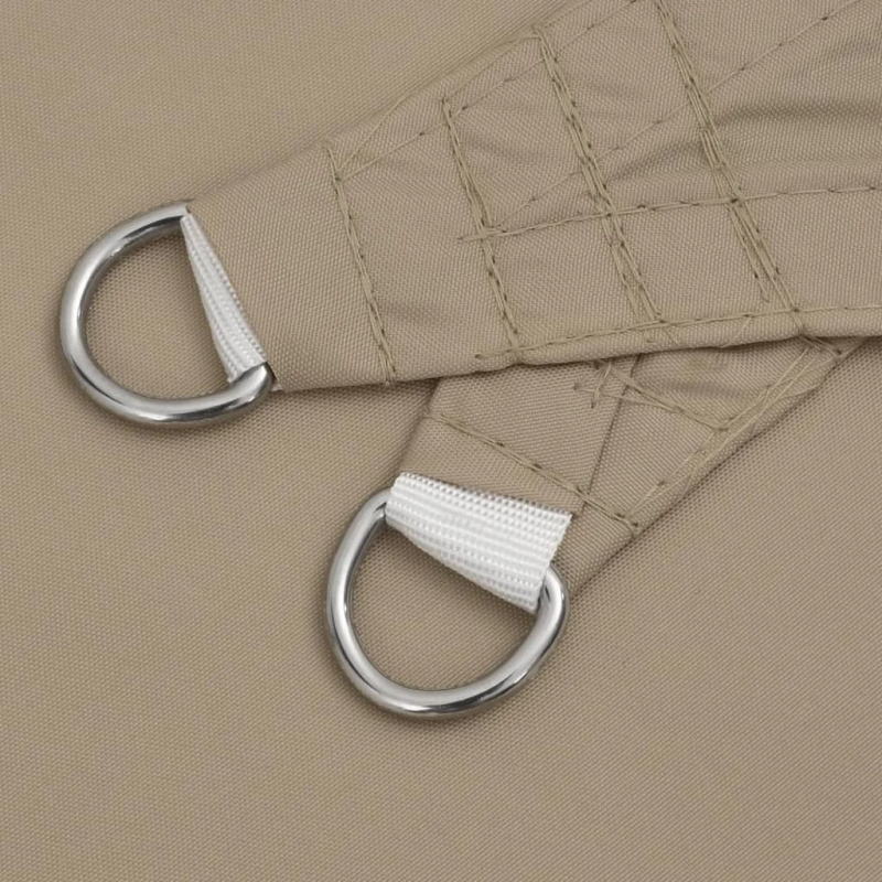 vidaXL saulessargs, 2,5x2,5x3,5 m, trijstūra, pelēkbrūns audums