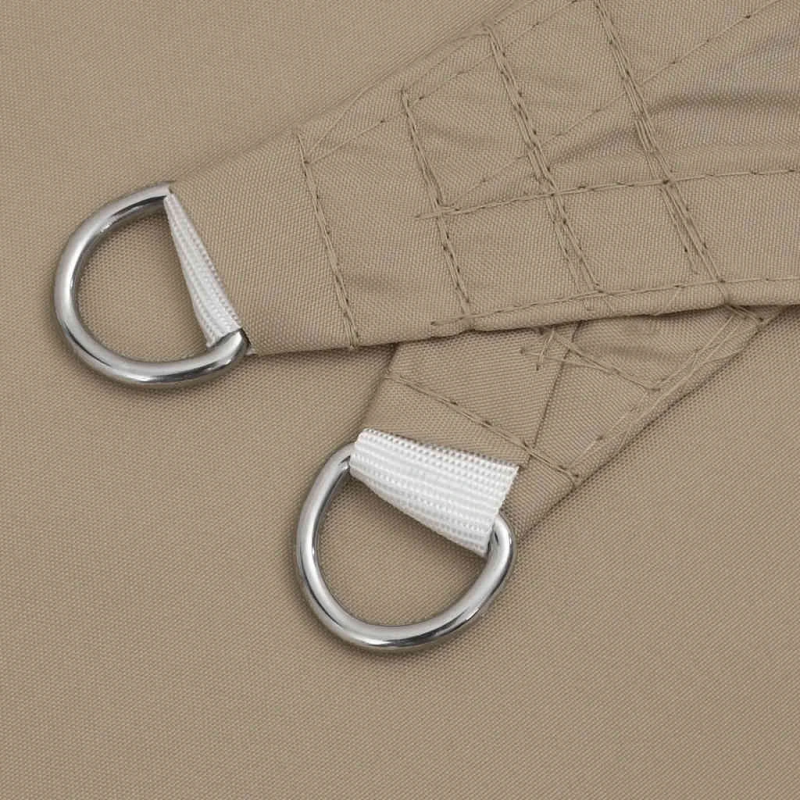 vidaXL saulessargs, trijstūra, 3,5x3,5x4,9 m, pelēkbrūns audums