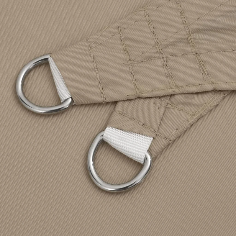 vidaXL saulessargs, 4x4x4 m, trijstūra, pelēkbrūns oksforda audums