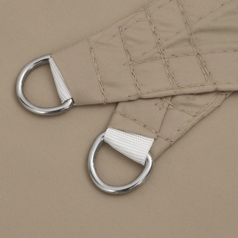 vidaXL saulessargs, 5x6x6 m, trijstūra, pelēkbrūns oksforda audums