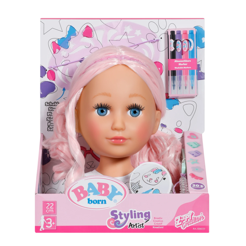 BABY BORN Māsa, galva stila veidošanai