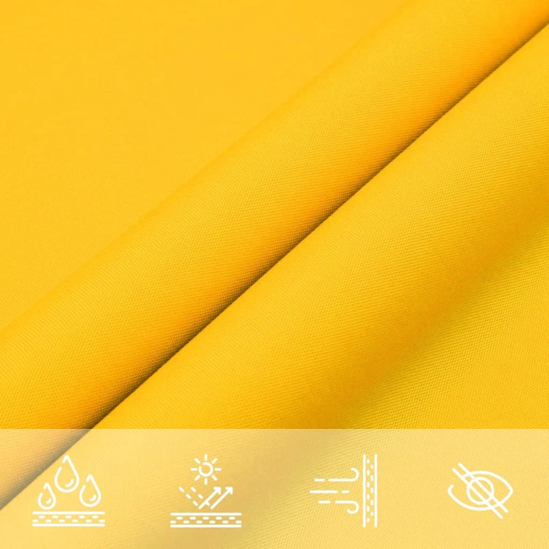 vidaXL saulessargs, taisnstūra, 3,5x4,5 m, dzeltens oksforda audums