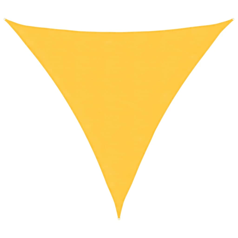 vidaXL saulessargs, 4x4x4 m, trijstūra, dzeltens oksforda audums