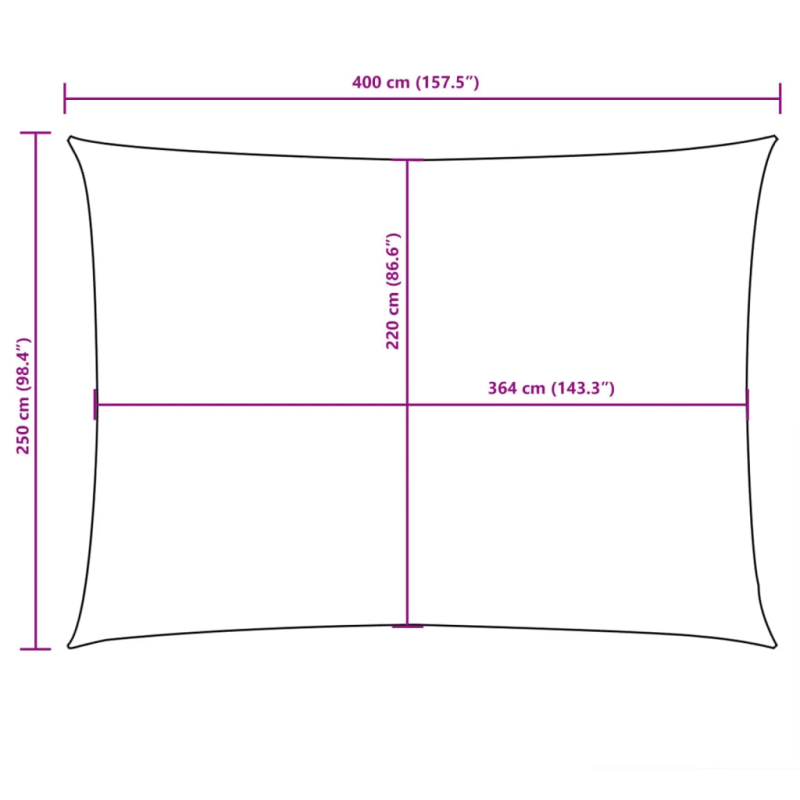vidaXL saulessargs, taisnstūra forma, 2,5x4 m, oranžs oksforda audums
