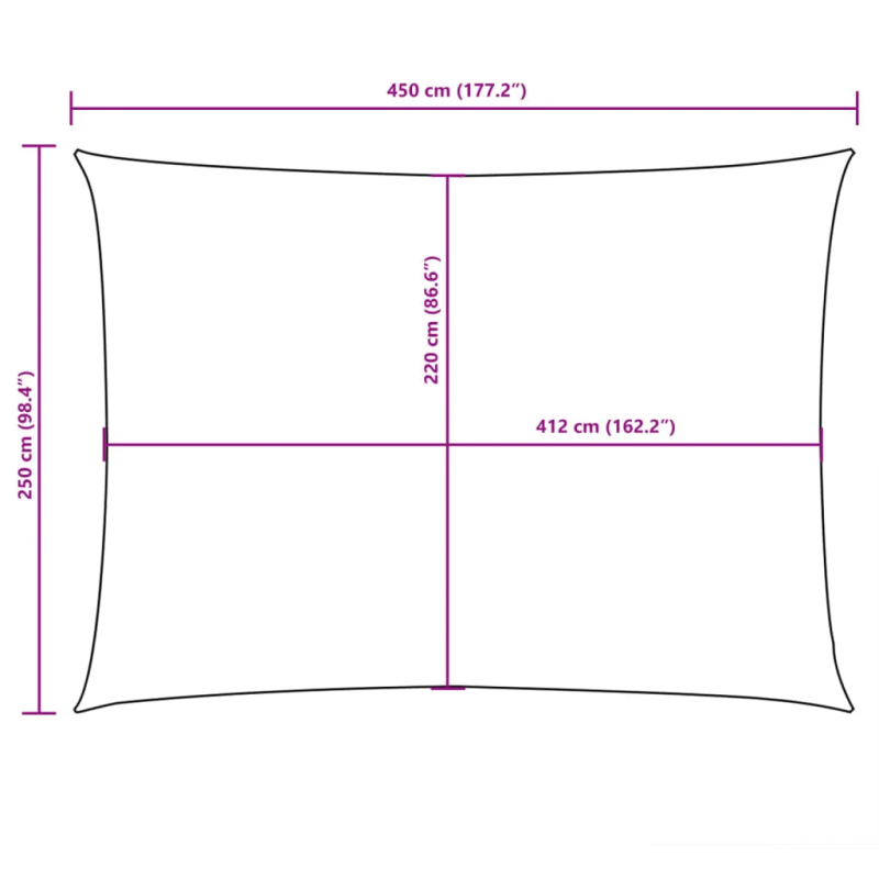 vidaXL saulessargs, taisnstūra, 2,5x4,5 m, oranžs oksforda audums