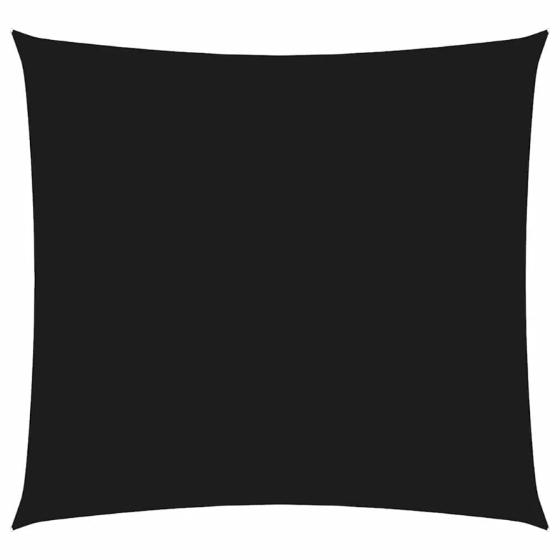 vidaXL saulessargs, 2x2 m, kvadrāta forma, melns oksforda audums