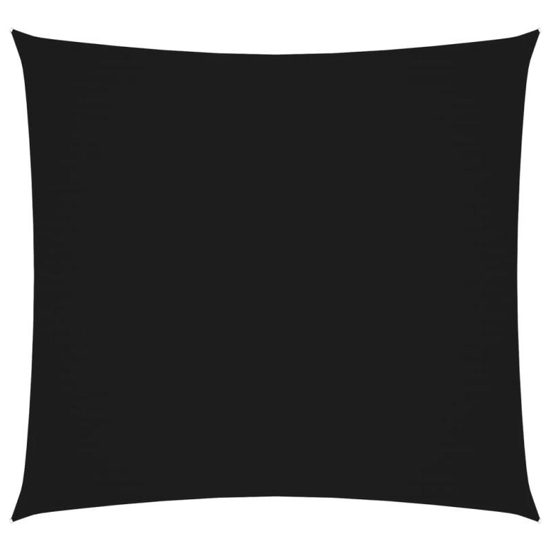 vidaXL saulessargs, 6x6 m, kvadrāta forma, melns oksforda audums