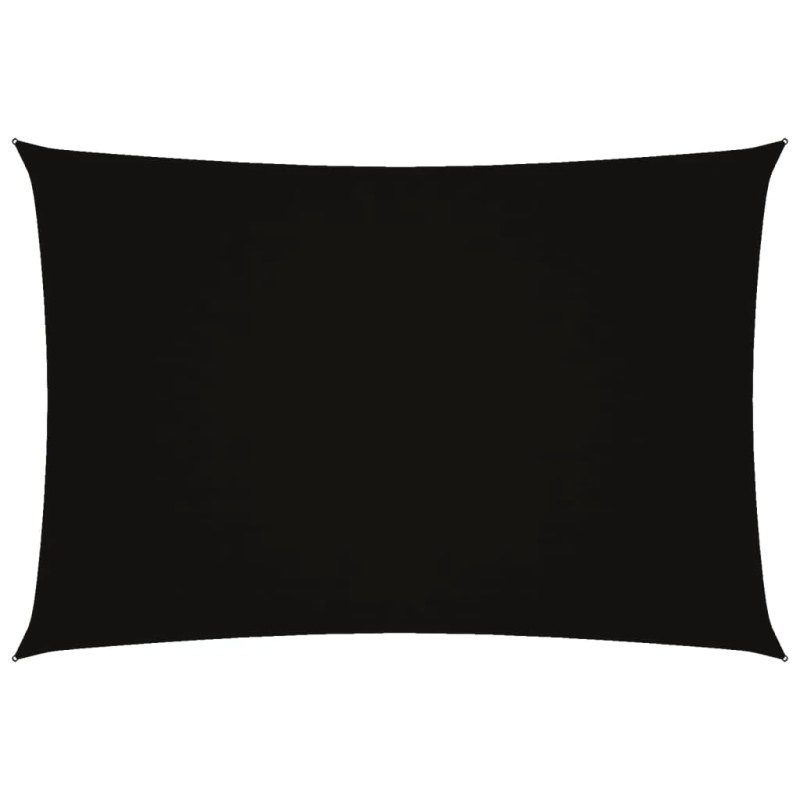 vidaXL saulessargs, taisnstūra, 2,5x4,5 m, melns oksforda audums