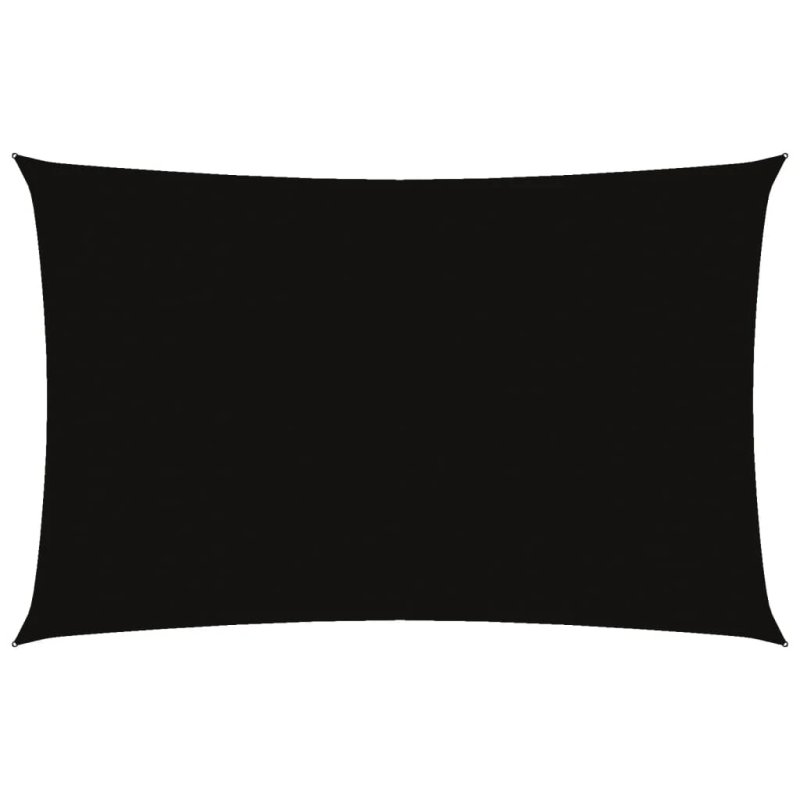 vidaXL saulessargs, taisnstūra forma, 2,5x5 m, melns oksforda audums