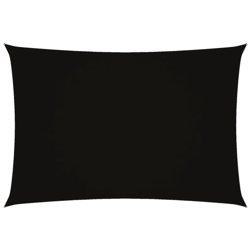 vidaXL saulessargs, taisnstūra, 3x5 m, melns oksforda audums