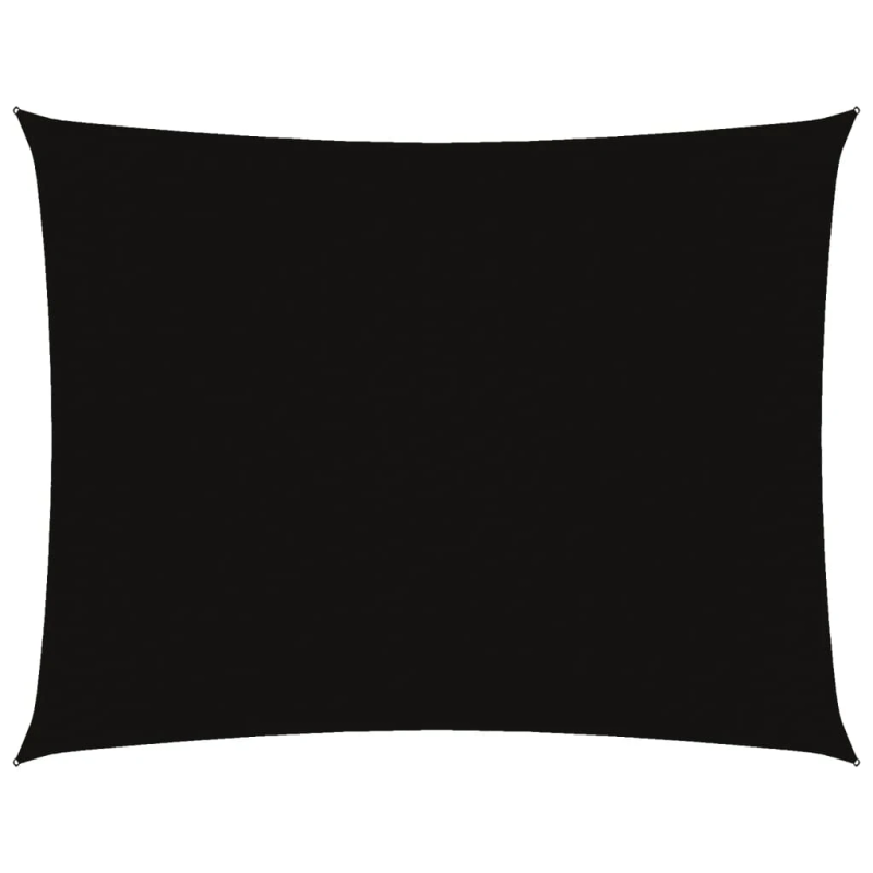 vidaXL saulessargs, 3x6 m, taisnstūra, melns oksforda audums