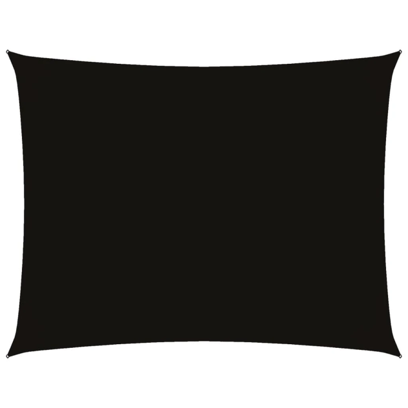 vidaXL saulessargs, 4x6 m, taisnstūra, melns oksforda audums